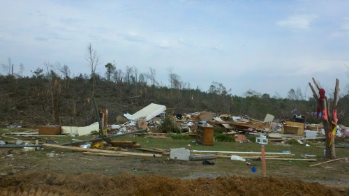 tornado damage in Hackleburg Alabama